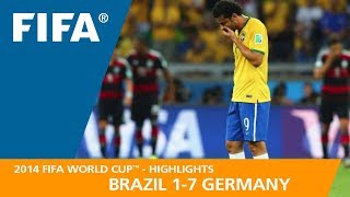 Brazil v Germany  2014 FIFA World Cup  Match Highlights [upl. by Saeger]