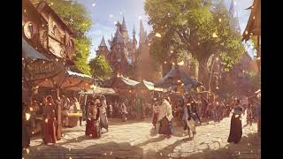 Medieval Fantasy Village Market 🎻  Celtic Music Ambience  Tavern music [upl. by Eversole]