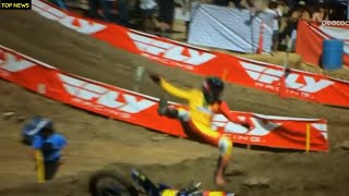 😱 Haiden Deegan Helicopter Crash 💥 Loses Lead at Hangtown Must Watch 🚁 [upl. by Nipsirc]