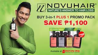 NOVUHAIR 3in1 PLUS 1 exclusively available at Mercury Drug [upl. by Leahcimsemaj]