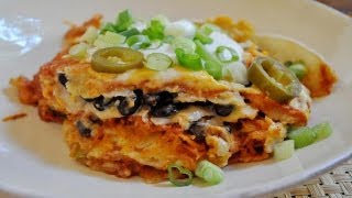 Mexican Lasagna or Corn Tortilla Casserole  Vegetarian [upl. by Stanfield]