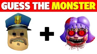 Guess The MONSTER By EMOJI  Top Roblox Escape Scary Obby Games  Barry the Cop Miss Anitron [upl. by Henigman796]