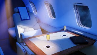 White Noise Private Jet  Sleep or Study to Airplane Cabin Sound  10 Hours Plane Noise [upl. by Assille]