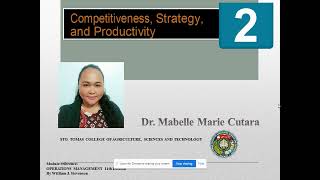 Operations Management Competitiveness Strategy and Productivity [upl. by Elodia]