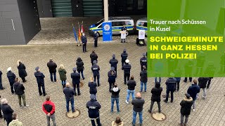 Schweigeminute in ganz Hessen bei der Polizei [upl. by Sirc]