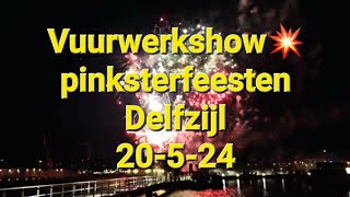 Vuurwerk Pinksterfeesten Delfzijl💥20524 [upl. by Akienom]