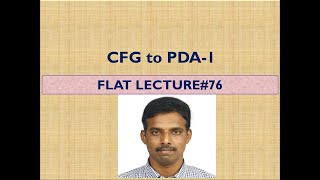 CFG to PDA LEC76 [upl. by Leela]