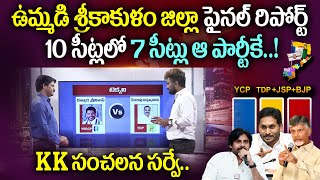 KK Surveys Final Report On Srikakulam District  AP Assembly Elections 2024  NDA Vs YCP  SumanTV [upl. by Gaile646]