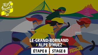 Stage 8  LeGrandBornand  Alpe dHuez TDFFAZ 2024 [upl. by Frieder347]