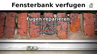 Fensterbank außen reparieren  Ziegelsteine verfugen [upl. by Ladnyk]