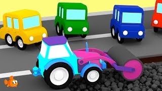 ROAD ROLLER  Cartoon Cars Road Repairs  Cartoons for Children  Videos for Kids [upl. by Bledsoe]