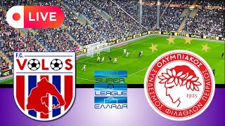 🔴 LIVE Volos NFC VS Olympiacos  Greek Super League 202425  eFootball PES 21 Simulation [upl. by Henrie]