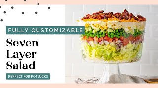 SIMPLE 7Layer Salad PERFECT for Potlucks and Barbecues [upl. by Zulch299]