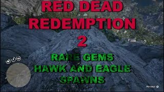 RDR2 SECRET CAMPSITE RARE GEMS EAGLE AND HAWK SPAWNS [upl. by Amick]