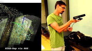 Testing SLAM with Kinect amp ROS [upl. by Eatnwahs]