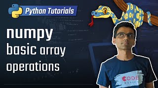 numpy tutorial  basic array operations [upl. by Laertnom]