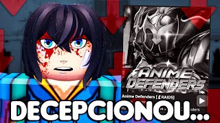 QUE UPDATE M3RD4 ANIME DEFENDERS RAIDS A CADA 2 HORAS MUITO FARM E UM SECRETO IMPOSSÍVEL DE PEGAR [upl. by Braun253]