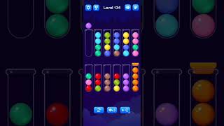 Ball Sort Level 134 Walkthrough Solution AndroidiOS [upl. by Ellezig540]