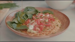 Deliciously Ella Five Minute Chickpea Pancakes  Vegan amp Gluten Free [upl. by Bartolemo]