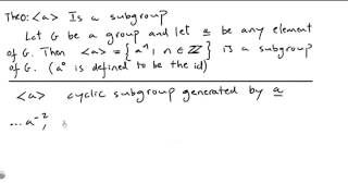 Group Theory 11 Cyclic Subgroups [upl. by Sigismond]