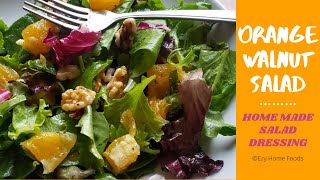 Orange Walnut Salad  Homemade Dressing  Weight Loss Recipes  Easy amp Healthy Salad Recipes [upl. by Haym]