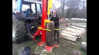 Rabaud farmer II F16 tonne hydraulic log splitter amp winchmp4 [upl. by Humfried]