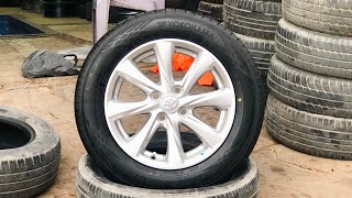 BRAND NEW ALLOY WHEELS amp YOKOHAMA BLUEARTHGT AE51 TOYOTA AQUA UPGRADES CHEAP PRICE KARACHI [upl. by Aralc]