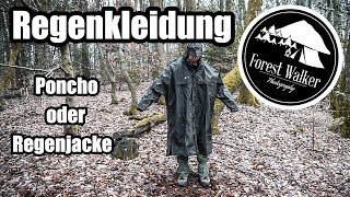 Regenkleidung  Regenjacke oder Regenponcho [upl. by Ulrick]