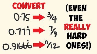 How to Convert Decimals to Fractions Easily [upl. by Miksen]