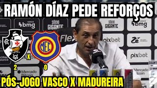 RAMÓN DÍAZ PEDE REFORÇOS NO VASCO quotVOLANTE E ATACANTEquot FALA SOBRE CUÉLLAR E LIDERANÇA NO CARIOCA [upl. by Findley]