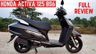 Honda Activa 125 BS6 Full Detailed Review  Test Ride Mileage Price Features  Activa 125 bs6 [upl. by Fish428]