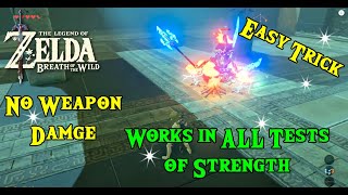 How to Kill Guardians In Test of Strength Shrines No Weapon Damage Breath of The Wild Zelda [upl. by Benge]