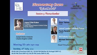 Neuroanatomy Course  Spine Module Session III Thoracolumbar [upl. by Aliek]