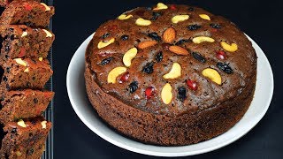 Super Easy Christmas Fruit Cake Recipe In Pressure Cooker Without Oven  Shampas Kitchen [upl. by Germana]