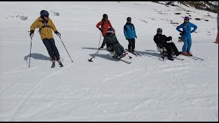 Ski Andorra Marie skiing Arinsal with Disability Snowsport UK [upl. by Millford]