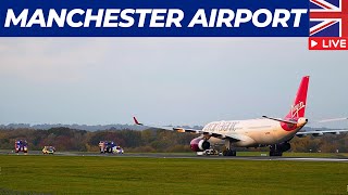 Airport watch  LIVE  Thu 24 Oct 24  Airliner action amp welcoming chat  Manchester EGCC [upl. by Atsugua410]