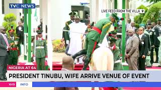 Nigeria At 64 President Tinubu Inspects Guard Of Honour [upl. by Diarmid]