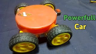 How To Make powerfull Car Using Gear DC Motor [upl. by Ahsemed340]