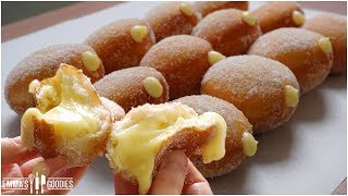 Melt In Your Mouth Vanilla Custard Cream Donuts Recipe [upl. by Danit]