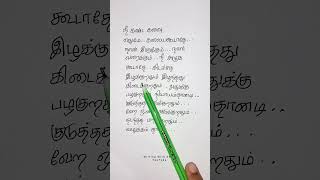 Kannana Kannae song lyrics  Nee Kanda kanavu ethume kalaiya koodathe song shortsfeedshorts [upl. by Andromada]