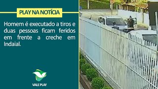 Homem é executado a tiros e duas pessoas ficam feridos em frente a creche em Indaial [upl. by Portland]