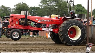 Half Century of Progress Tractor Pull August 26 2023 Rantoul Illinois Legend and Prairie tractors [upl. by Yelloh]