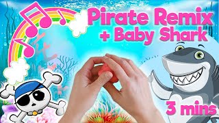 Pirate Playdough remix Row your Boat Pirate dance Baby Shark Nursery RhymeDough mashup [upl. by Eirruc]