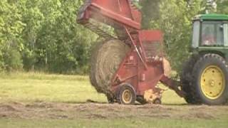 JD4430 and 851 round baler [upl. by Doralynn]