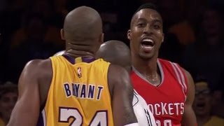 Kobe Bryant and Dwight Howard quotTry Mequot and quotSoftquot Rockets at Lakers [upl. by Anaizit42]