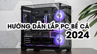 Hướng dẫn lắp PC bể cá tản nhiệt nước AIO có màn hình 2024 [upl. by Eilema]