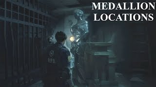 Resident Evil 2 Remake The Goddess Statue  Medallion Locations [upl. by Sualocin]