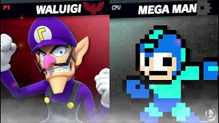 Super Smash Bros Ultimate  Waluigi vs 8Bit Mega Man Mod Gameplay [upl. by Alfonse]