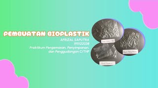 Pembuatan Bioplastik dengan Tepung Maizena [upl. by Mariand]