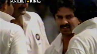 Manoj Prabharkar unplayable yorker to Mark GreatBatch 1st Test v Newzeland 1995 [upl. by Matronna319]